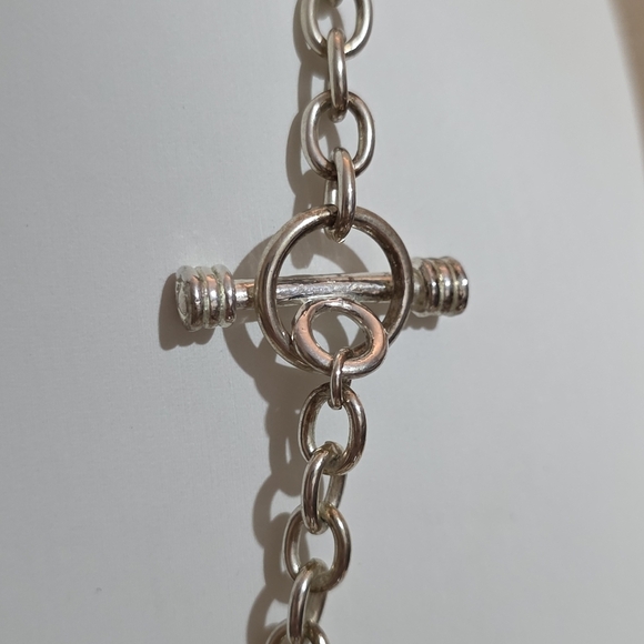 SILVER PLATED HEART NECKLACE 18 IN - Picture 5 of 5